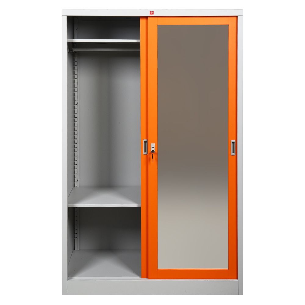 ตู้เสื้อผ้าบานกระจกเงา-lucky-world-wsm-119c-or-สีส้ม-ตอบโจทย์ทุกฟังก์ชั่นการใช้งานด้วยตู้เสื้อผ้า-2-บานเลื่อนกระจกเงา-วั