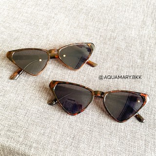 แว่นกันแดดทรงสามเหลี่ยมลายพราง รุ่น Camouflage Glasses : Aquamary