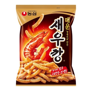 Nongshim Shrimp Cracker Spicy Flavor 90g ข้าวเกรียบกุ้งอบกรอบรสเผ็ด 🌶