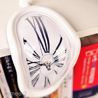 [FLAMEER2] Desk Clock Novelty Melting Time Warp Clock for Kitchen Bedside Study Room