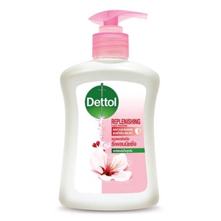 Dettol Replenishing เดทตอล สบู่เหลวล้างมือ แอนตี้แบคทีเรีย สูตรรีเพลนนิชชิ่ง ปริมาณสุทธิ 225 กรัม