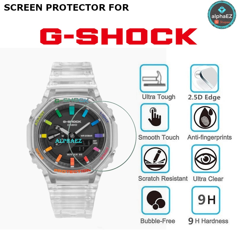 casio-g-shock-ga-2100-casioak-jelly-rainbow-tmj-9h-ฟิล์มกระจกนิรภัยกันรอยหน้าจอ-ga2100-กันรอยขีดข่วน
