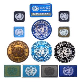 United Nation Complete Un United Nations U.N. Badge Pvc Tactical Army Airsoft Patch Badge Hook Military Brassard Combat Armband Army Emblem Pat