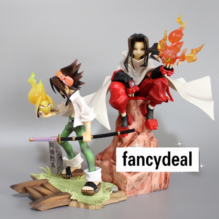 โมเดลฟิกเกอร์-anime-artfxj-shaman-king-yoh-asakura-asakura-hao-1-8-scale-pvc-ของเล่นสําหรับเด็ก