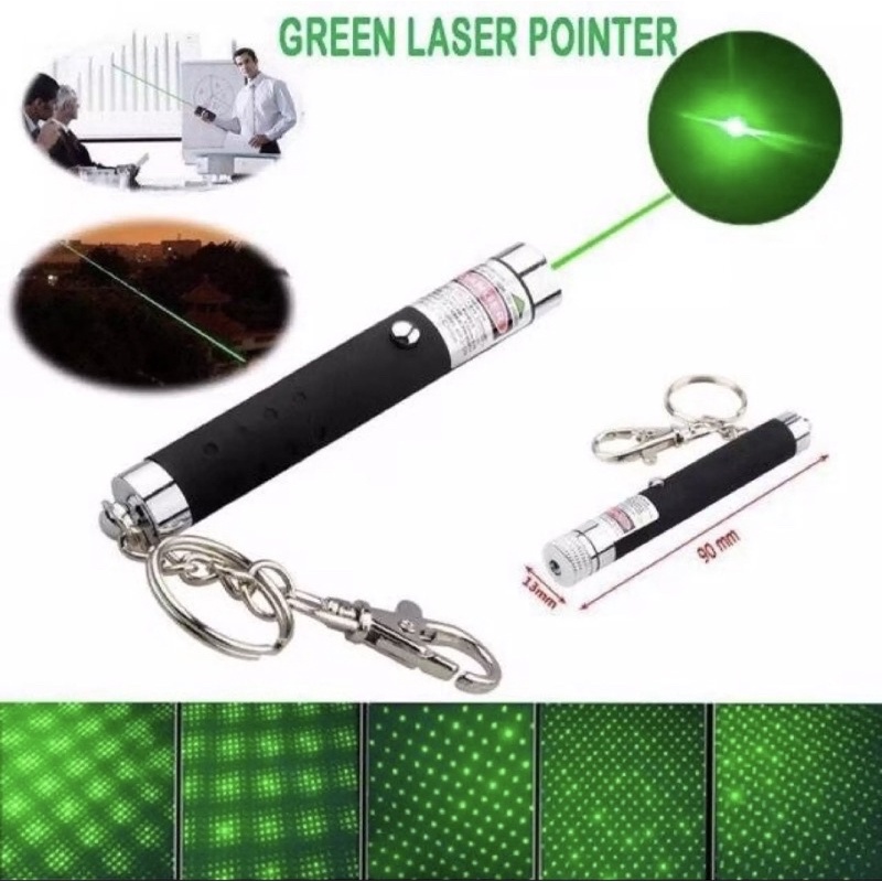 green-laser-pointer-เลเซอร์พลอยเตอร์-ปากกาเลเซอร์สีเขียว-พร้อมถ่านaaa-1ก้อน-green-laser-pointer-ขนาด13-9cm