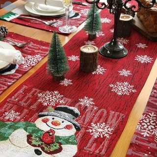 【FIVES】2022 Christmas Deer Embroidered Table Runner Table for Christmas tablecloths 100% brand new and high quality