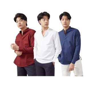 โปรโมชั่น : โค้ด10% JUN10MA เสื้อคอจีน ผู้ชาย PULLOVER TOBY LONG สไตล์เกาหลี RALPH T เสื้อเชิ้ตคอจีน เสื้อเชิ้ต แขนยาว ชาย