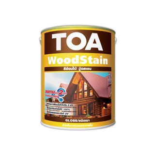 TOA woodstain  สีย้อมไม้ ทีโอเอ วู้ดสเตน ชนิดเงา ขนาด1แกลลอน(3.785ลิตร)**จำกัดออเดอร์ละไม่เกิน4แกลลอน**