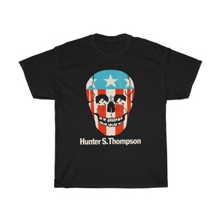 เสื้อยืดผู้ชายHunter S. เสื้อยืด พิมพ์ลาย Thompson Dr Gonzo Journey Icon สีกรมท่า ไซซ์ S ถึง 3XL
