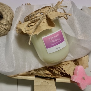 ⭐(สินค้าพร้อมส่ง)(ขนาด400ml.) เทียนหอม กลิ่น สปริง เมมโมรี่ - Soy Candle Spring Memory เทียนหอมไขถั่วเหลือง เทียน