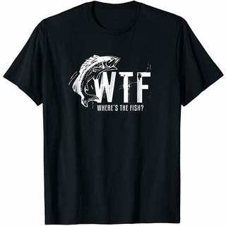 [S-5XL] เสื้อยืด พิมพ์ลาย Wtf WhereS The Fish สุดฮา ลดราคา สําหรับผู้ชาย