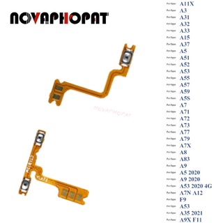 Novaphopat เคสโทรศัพท์มือถือ สําหรับ Oppo A11X A5 A9 A1K A3 A31 A32 A53 2020 A33 A35 2021 A15 A37 A5 A51 A52 A53 A55 A57 A59 A5S A7N A7 A71 A72 A53 A73 A77 A79 A7X F9 A8 A83 A9 A9X F11 ปุ่มปรับระดับเสียง ปุ่มกดด้านข้าง สายแพร