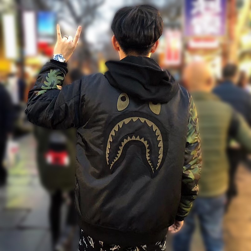 BAPE x UNDEFEATED Joint shark MA-1 Jacket | Shopee Thailand