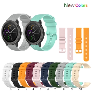 สายนาฬิกาซิลิโคน 20 มม. สำหรับ Garmin Vivoactive 3 Music for Garmin Forerunner 645 645M 245 245M /Venu Sq