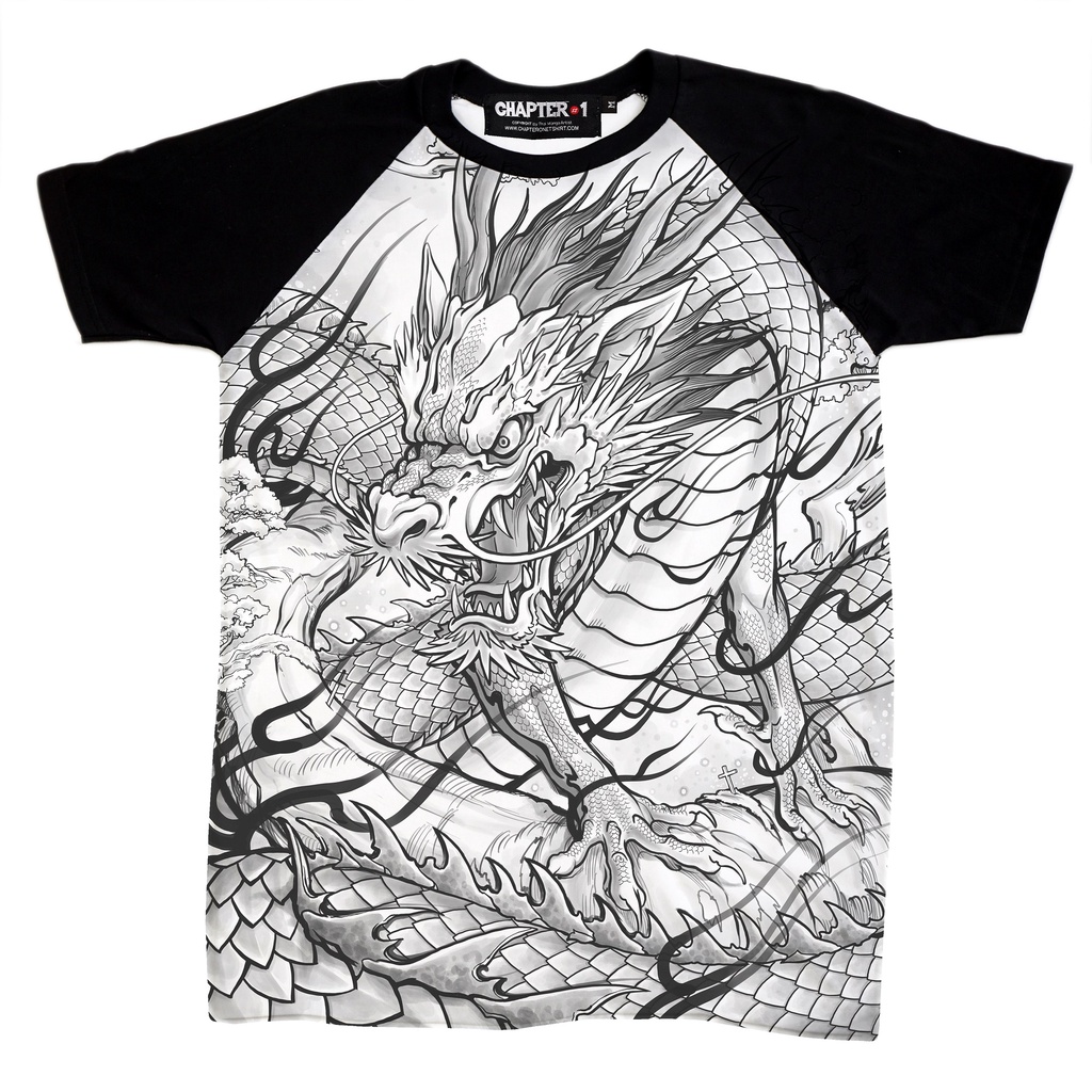 เสื้อยืด-แขนสั้น-แชปเตอร์วัน-ยามิ-ลาย-มังกรจีน-ผ้านิ่ม-chinese-dragon-yami-chapter-one-t-shirt