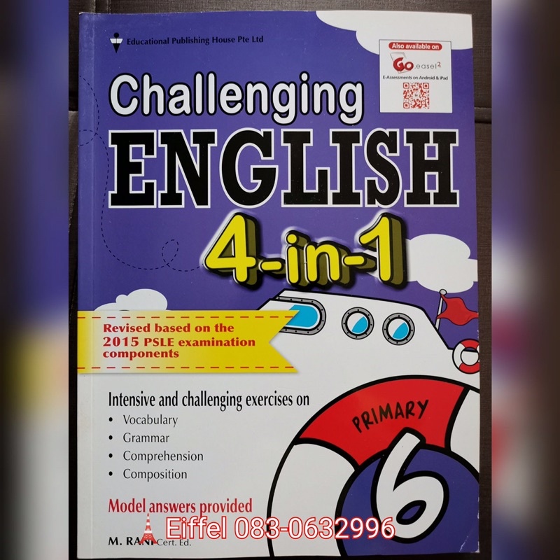 หนังสือคู่มือแบบฝึกหัดภาษาอังกฤษ-ป-6-challenging-english-4-in-1-จากประเทศสิงคโปร์-พร้อมเฉลย-primary-6