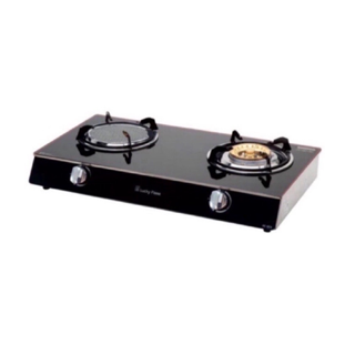 โปรโมชั่น : Luckyflame เตาแก๊สหัวคู่กระจกนิรภัยรุ่นAG-2102Sสีดำ