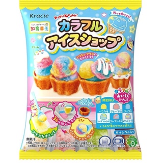 Kracie Colorful Ice Shop ขนม ชุดทำไอศครีม ที่ละลายไม่ได้ ขนมของเล่น ขนมทำเอง จากญี่ปุ่น (ซอง ไอศครีม 23กรัม)