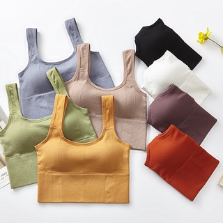 สินค้าพร้อมส่งจากไทย💥Angle Bra💥 (N614) เสื้อครอป สีเอิร์ธโทนสวย ผ้านุ่มใส่สบาย