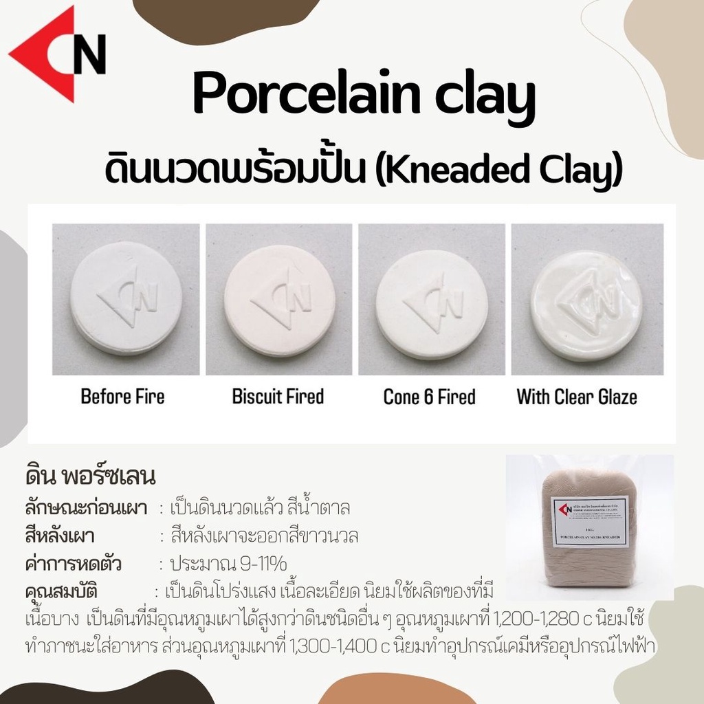 porcelain-clay-kneaded-ดินพอร์ซเลน-1-กิโลกรัม