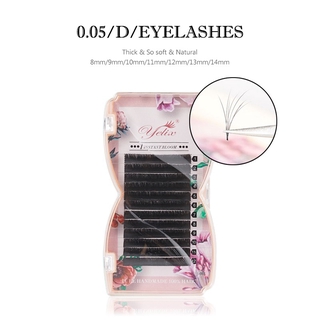 สินค้า Yelix 3D Mink ขนตาปลอม Magnetic Camellia Eyelashes 0.05D ต่อขนตาออกดอก