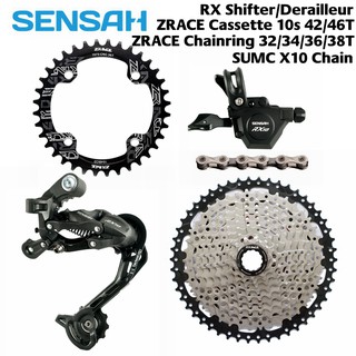 SENSAH RX 10 Speed Shifter,Rear Derailleurs,42/46T ZRACE Cassette/Chainwheel