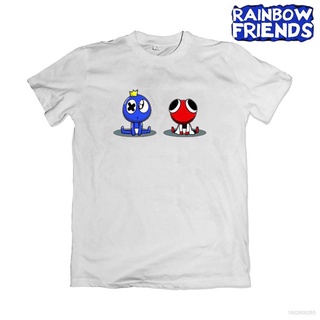 เสื้อยืดแขนสั้นลําลอง พิมพ์ลายการ์ตูน Roblox Rainbow Friends น่ารัก พลัสไซซ์ แฟชั่นสําหรับผู้ชาย และผู้หญิงS-5XL