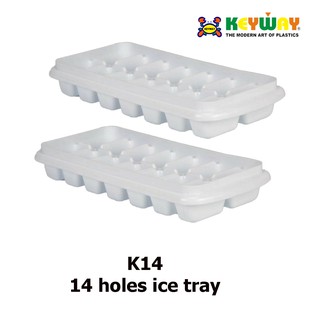 ช่องทำน้ำแข็ง 2ถาดคู่ พลาสติกแบบ ตรา Keyway  Plastic Double ice tray