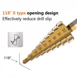 ภาพขนาดย่อของภาพหน้าปกสินค้าพร้อมส่งดอก STEP DRILL ดอกเจดีย์ เจาะขยาย 3pcs 4-32mm 4-20mm 4-12mm3ชิ้น/ชุด ดอก ดอกเจดีย์ เจาะขยาย จากร้าน ordernow.th บน Shopee ภาพที่ 7