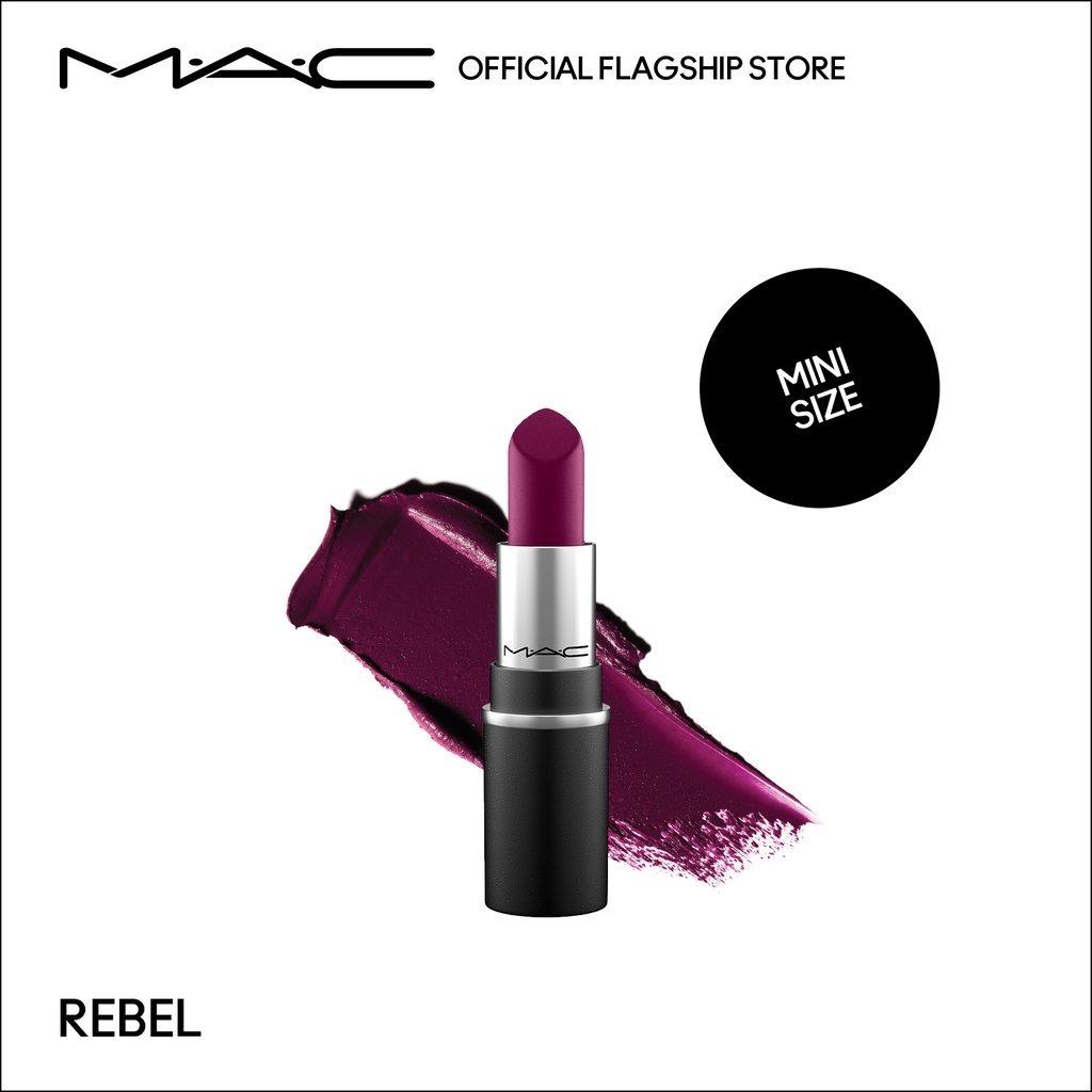 พร้อมส่ง-ลิปสติกแมคสีแดงขนาดมินิ-mac-lipstick-1-8-g-สี-rebel-no-box-แยกออกมาจากเซ็ต