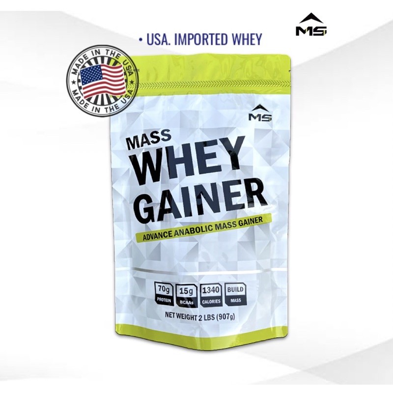 ภาพหน้าปกสินค้าMASS WHEY PROTEIN GAINER แมส เกนเนอร์ เวย์โปรตีน นม เพิ่มน้ำหนักและกล้ามเนื้อ สำหรับคนผอม ไม่ใช่soyโปรตีนถั่วเหลือง