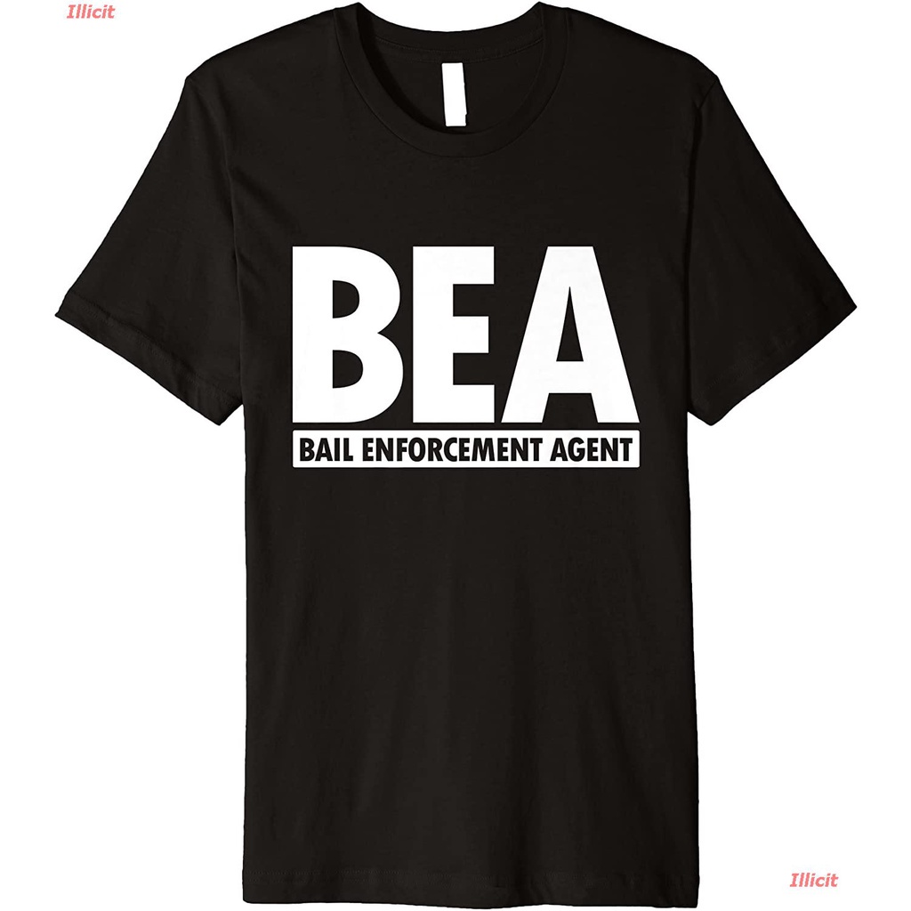 illicit-bounty-hunterเสื้อยืดลำลอง-bea-bail-enforcement-agent-bounty-hunter-uniform-in-white-premium-t-shirt-bounty-hunt