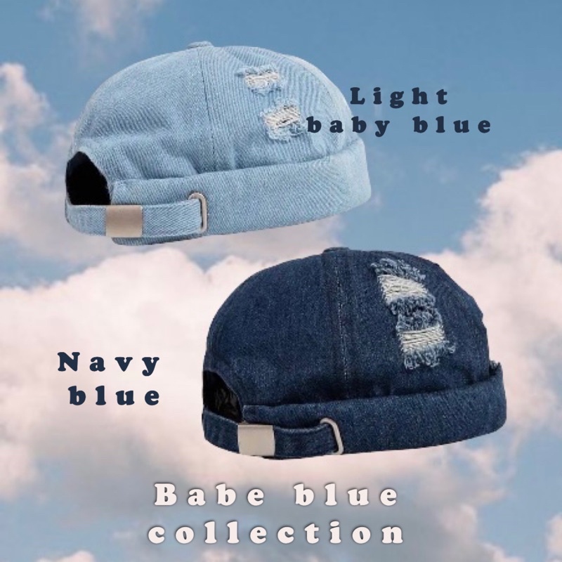 baby-blue-cap-หมวกทรงมิกิ