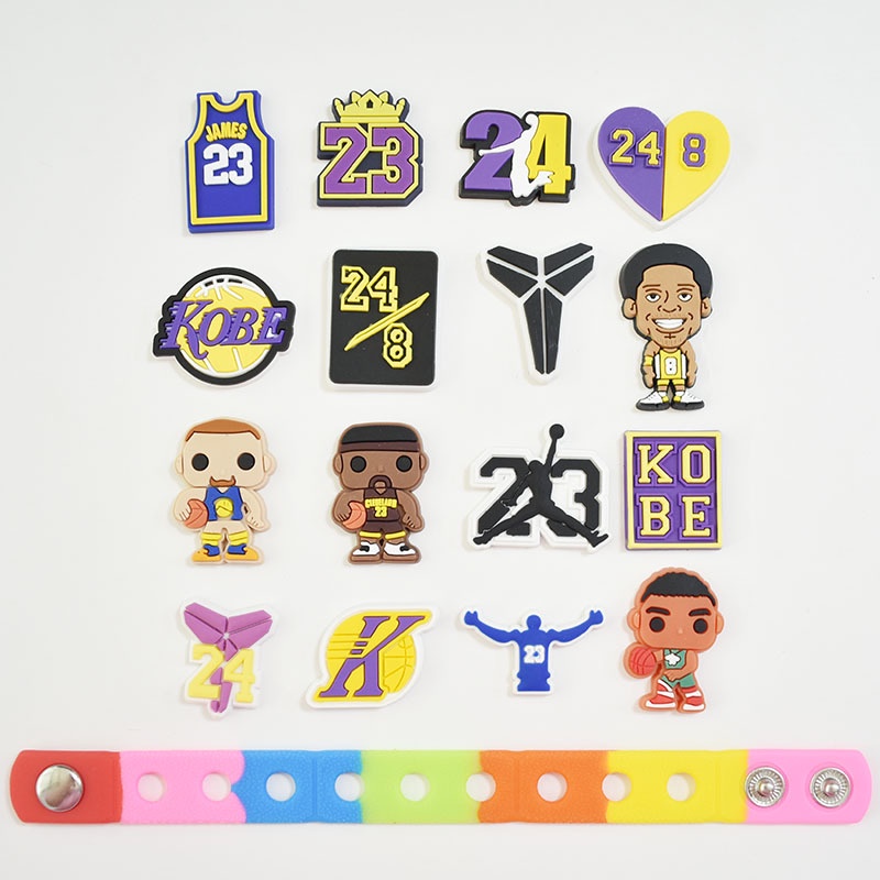 จี้การ์ตูนบาสเก็ตบอล-jibbitz-charm-james-jibits-croc-nba-shoe-charms-kobe-bryant-croc-jibbits-pin-สําหรับผู้หญิง-อุปกรณ์เสริมตกแต่งรองเท้า