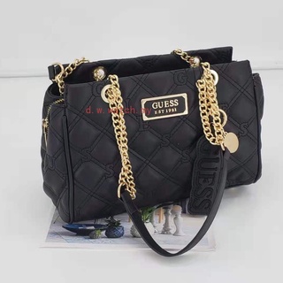 [พร้อมส่ง] Guess Lingge กระเป๋าถือ กระเป๋าสะพายไหล่ สายโซ่ ขนาดใหญ่ สําหรับผู้หญิง