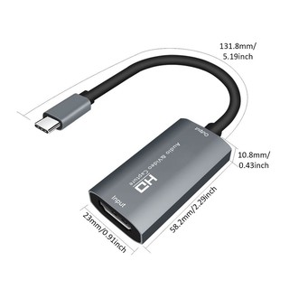 ภาพขนาดย่อของภาพหน้าปกสินค้าMini Video Capture Card type c USB 3.1 HDMI Video Recording Box For PS4 Game DVD Camcorder HD Camera Live Recording จากร้าน cookie.shop2019 บน Shopee ภาพที่ 5