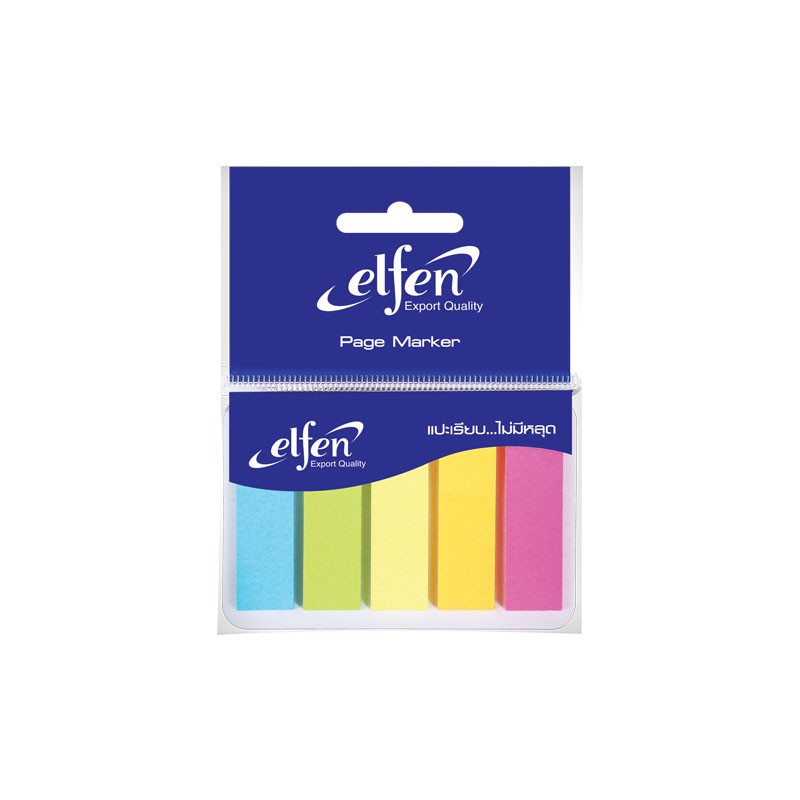 elfen-กระดาษโน๊ต-กระดาษโน๊ตอินเด็กซ์-5-สี-25-แผ่น-สี-จำนวน-1-ชุด