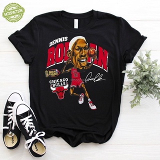 [S-5XL] 【คลาสสิค ขายดี】gildan เสื้อยืด ผ้าฝ้าย 100% พิมพ์ลาย Dennis Rodman สไตล์เรโทร Gb046