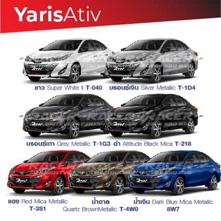 สีแต้มรถ Toyota Yaris Ativ โตโยต้า ยาริส เอทีฟ