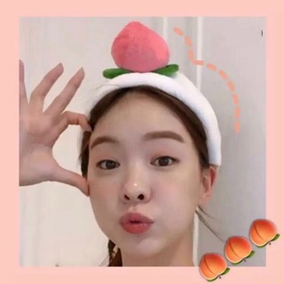 🍑พร้อมส่ง🍑Korean peach cutie headband ที่คาดผมลูกพีช มี 3 สี