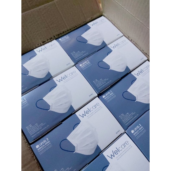 ภาพหน้าปกสินค้าพร้อมส่ง (สีขาว) Welcare Mask Level 2 Medical Series หน้ากากอนามัยทางการแพทย์เวลแคร์ ระดับ 2 จากร้าน judyjantiya บน Shopee