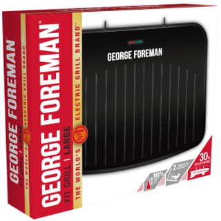 George Foreman 25820 Large Fit Grill เครื่องย่างสเต็กขนาดใหญ่ Imported from UK ใช้ไฟไทย #1 Best Seller ลดไขมันได้ถึง 42%