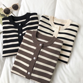 conycolours | striped knitting เสื้อกันหนาวแขนยาวไหมพรม