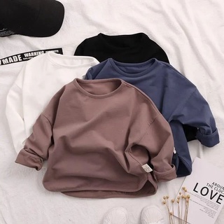 เสื้อยืดคอกลม ขนาดเล็ก กลาง เหมาะกับฤดูใบไม้ร่วง สําหรับเด็กผู้ชาย และเด็กผู้หญิง 2022