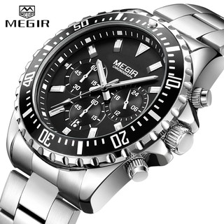 Megir นาฬิกาข้อมือควอทซ์ โครโนกราฟ กันน้ํา สไตล์สปอร์ต หรูหรา สําหรับผู้ชาย