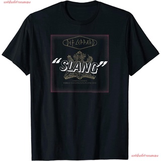 Def Leppard - Slang T-Shirt เดฟเล็ปเพิร์ด Def Leppard วงร็อค เสื้อยืดผู้หญิง เสื้อยืดผู้ชาย เสื้อยืดคอกลม เสื้อยืดพิมพ์ล