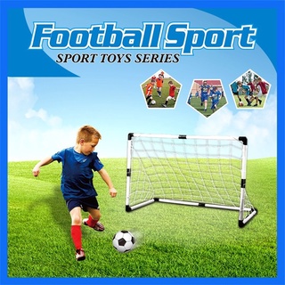 สินค้า ประตูฟุตบอล GOAL SET เด็กเล่น Football Sport ชุด 2 ชิ้น กีฬากลางแจ้ง โกลฟุตบอลและตาข่าย ฟรีลูกฟุตบอลและที่สูบลม