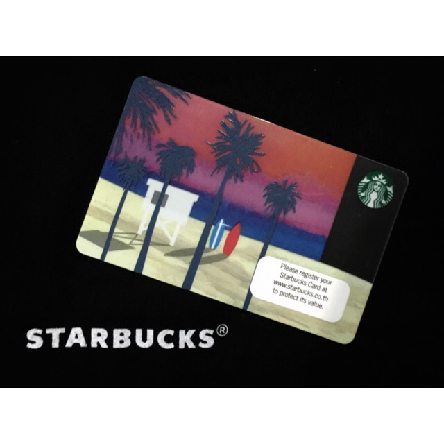 ภาพหน้าปกสินค้าบัตร Starbucks ลาย Summer Beach 2016 จากร้าน johnnystb บน Shopee
