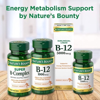 ภาพขนาดย่อของภาพหน้าปกสินค้าNATURE'S BOUNTY SUPER B-COMPLEX WITH FOLIC ACID PLUS VITAMIN C 150 TABLETS จากร้าน lasalus บน Shopee ภาพที่ 3