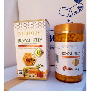 แท้100% Nubolic นมผึ้งนูโบลิค Royal jelly นมผึ้ง 6% 1500 mg. นมผึ้ง นูโบลิค (ขนาด 365 ซอฟเจล) d19